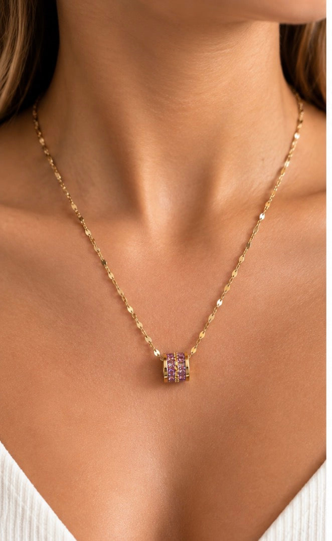 Collier éclat violet