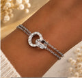 Bracelet anneaux entrelacées